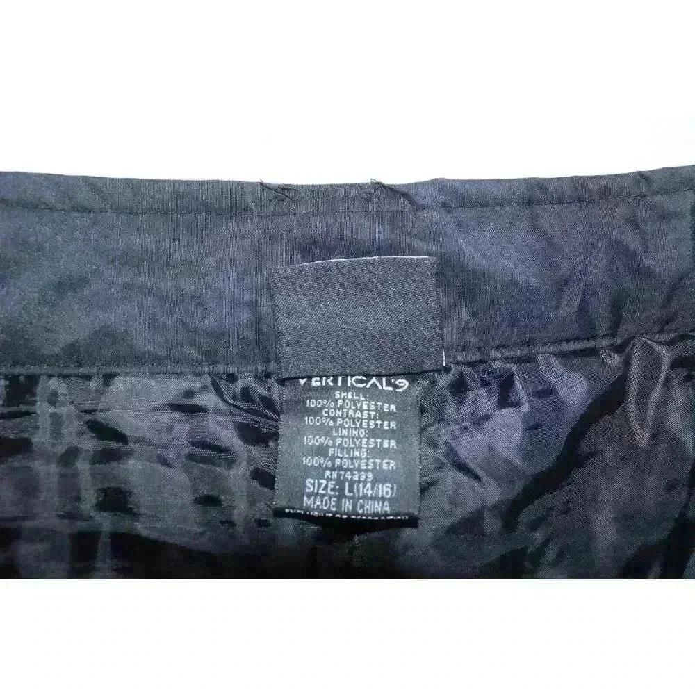 Vertical '9 Youth Size L Black Snow Ski Pants with‎ cargo pocket NWOT
